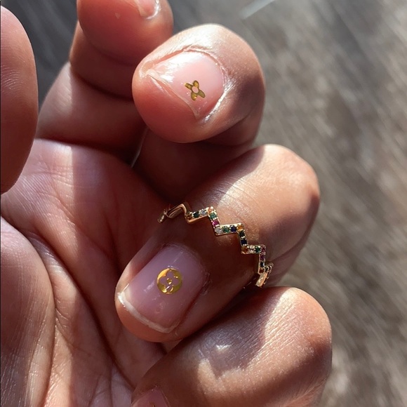 Australian Crystal Rainbow Zigzag Ring.. - Picture 6 of 7